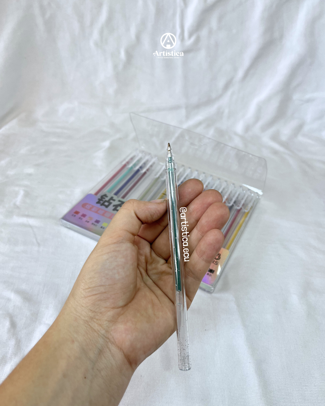 18 Bolígrafos escarchados