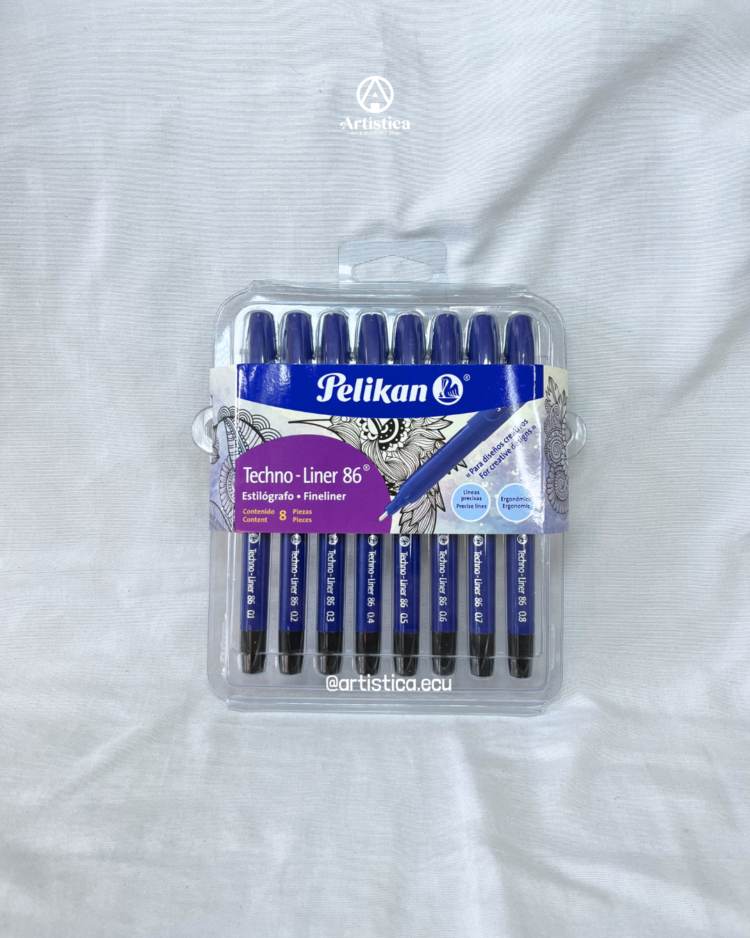 8 Marcadores numerados color negro Pelikan