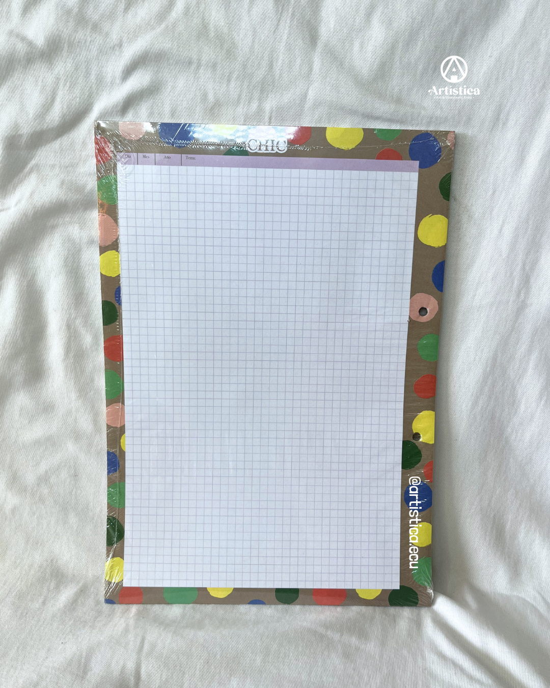 Hojas a cuadros con bordes decorados Chic