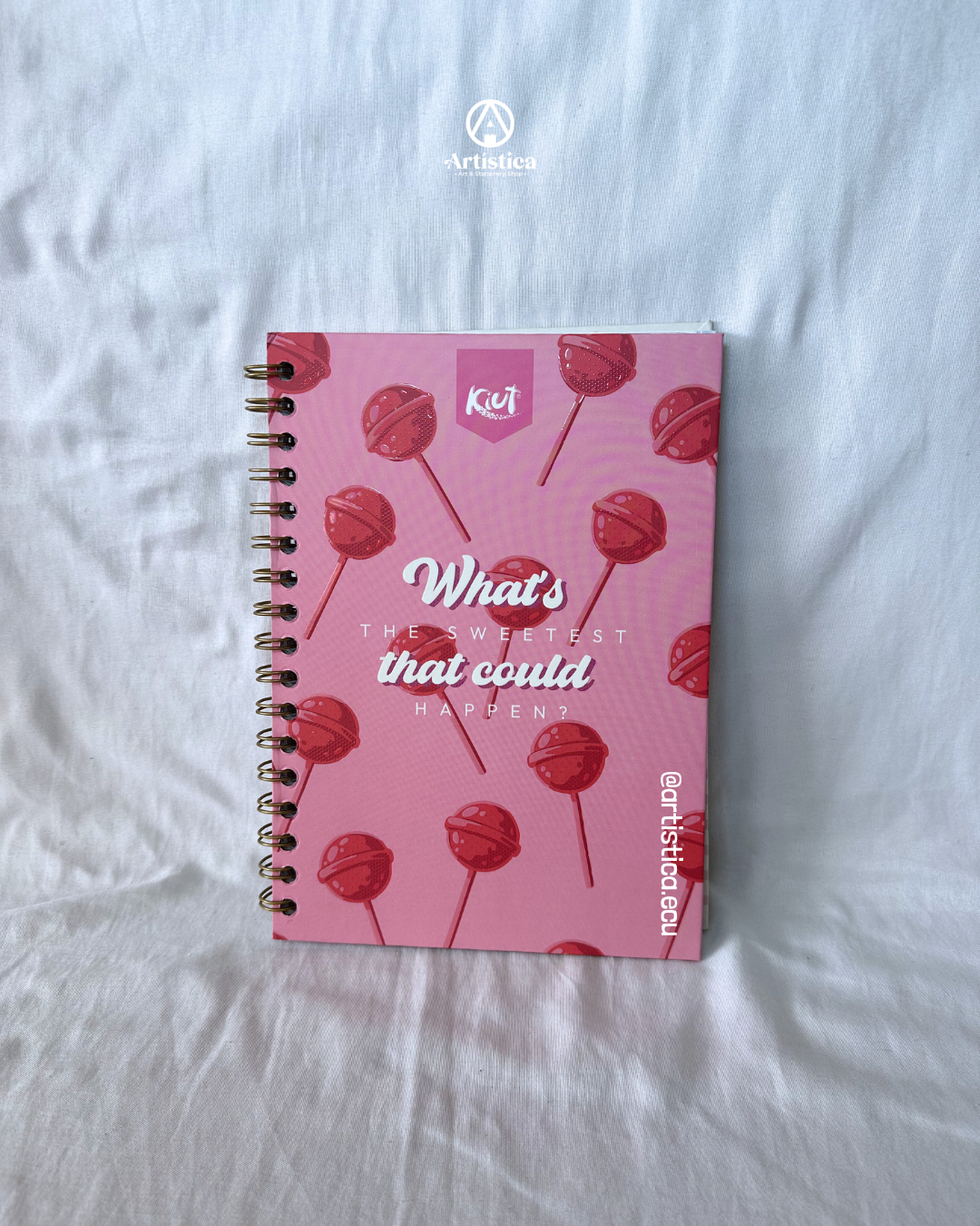 Cuaderno A5 pasta dura a cuadros Kiut