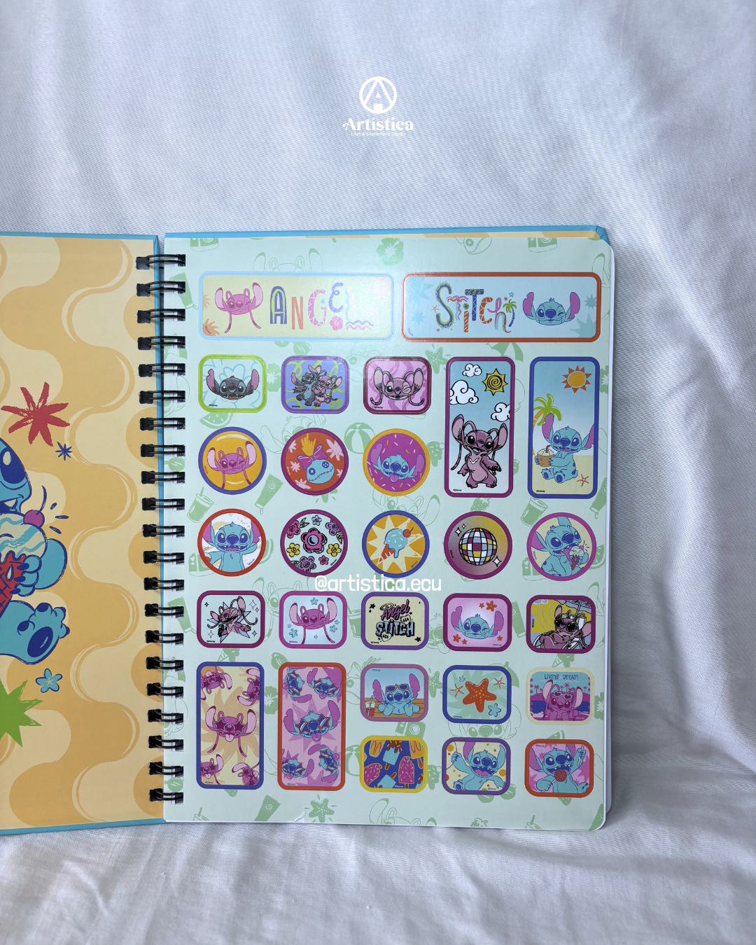 Cuaderno pasta dura cuadros Stitch