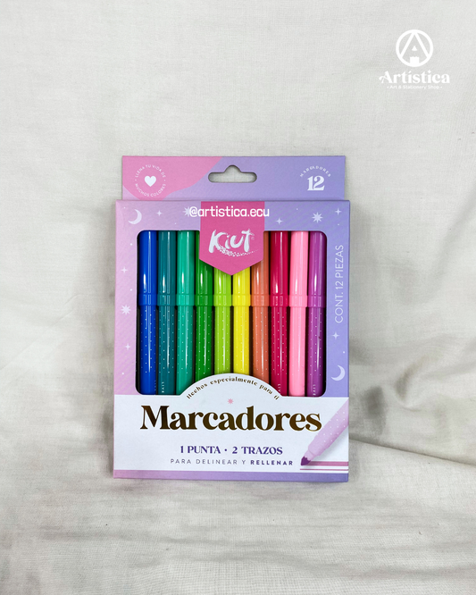12 Marcadores lavables Kiut