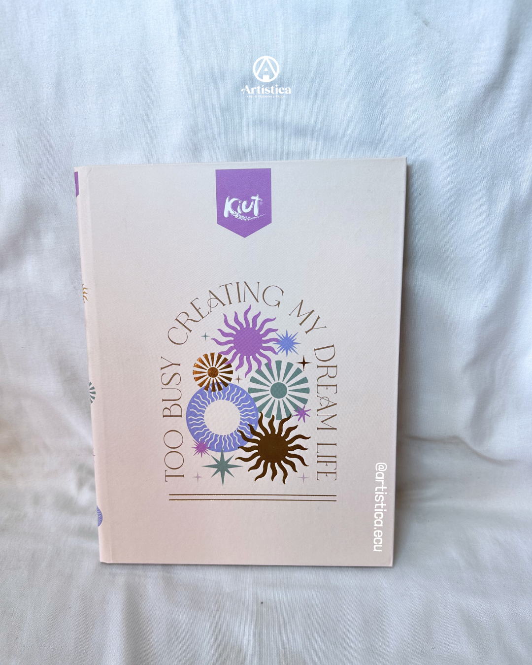 Cuaderno cosido pasta dura cuadros Kiut