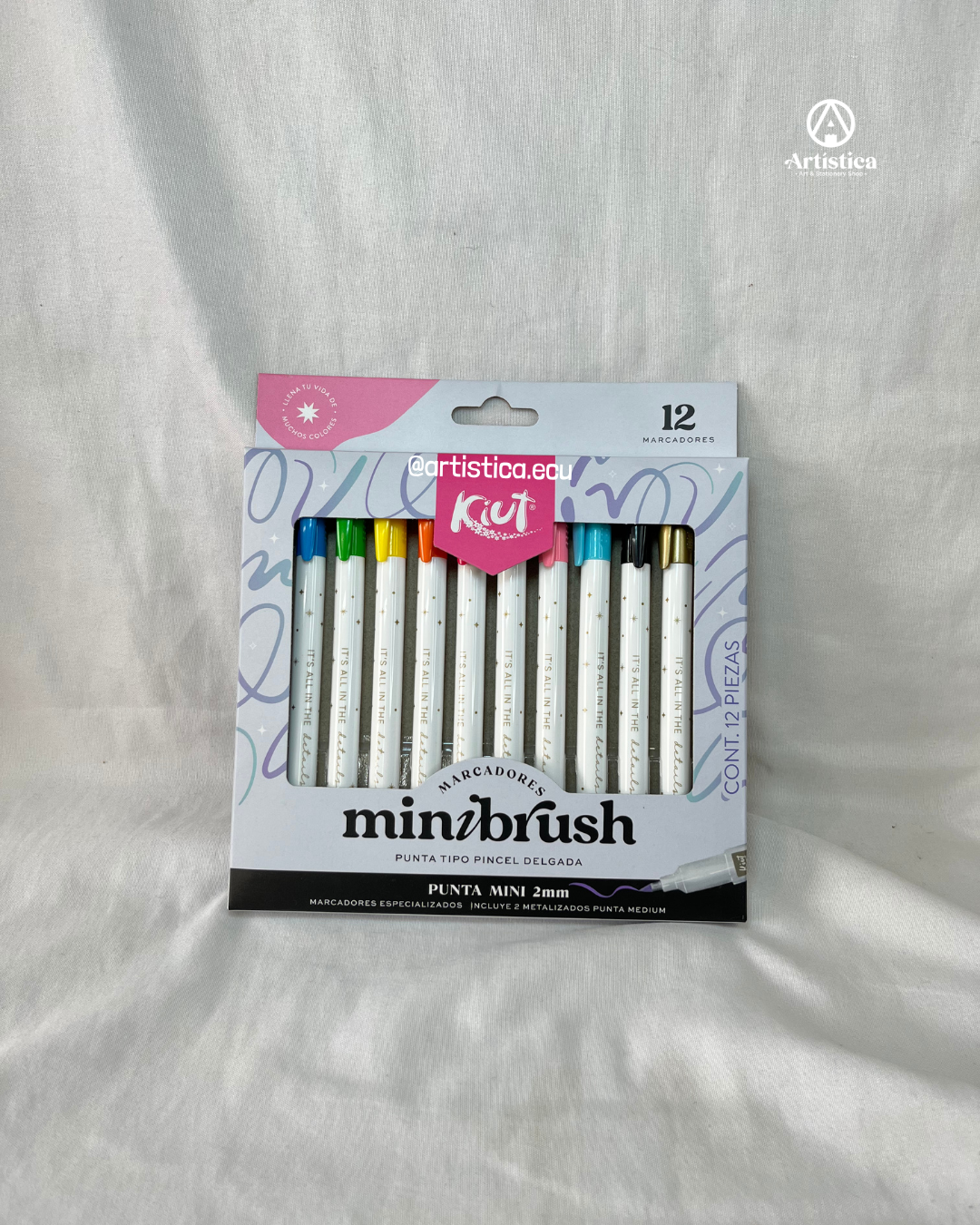 12 Marcadores minibrush