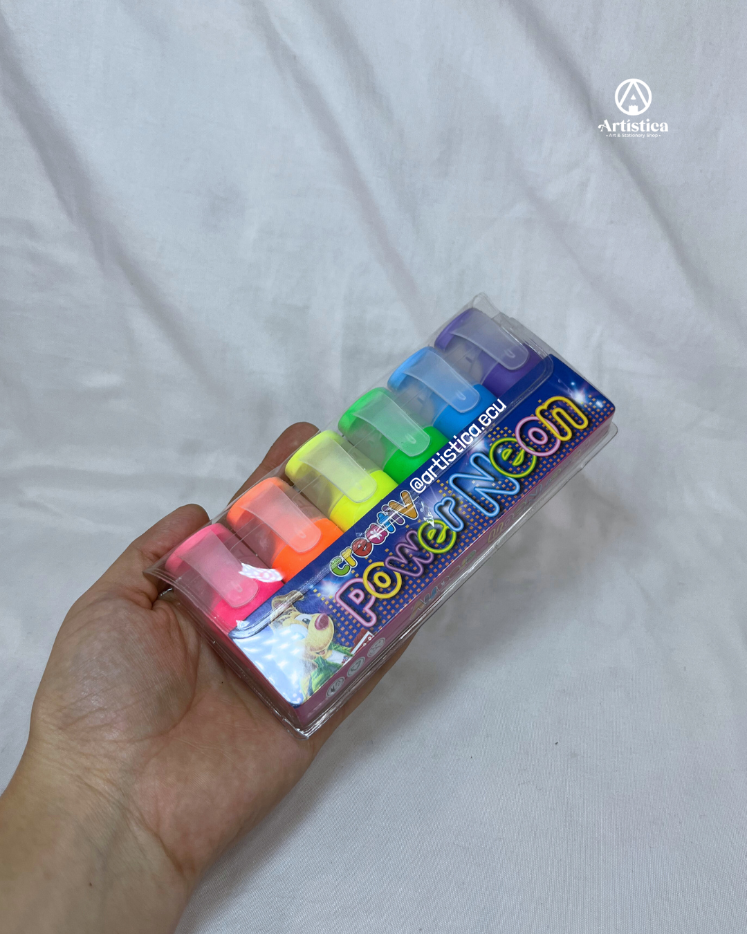 6 Resaltadores mini  tonos neones