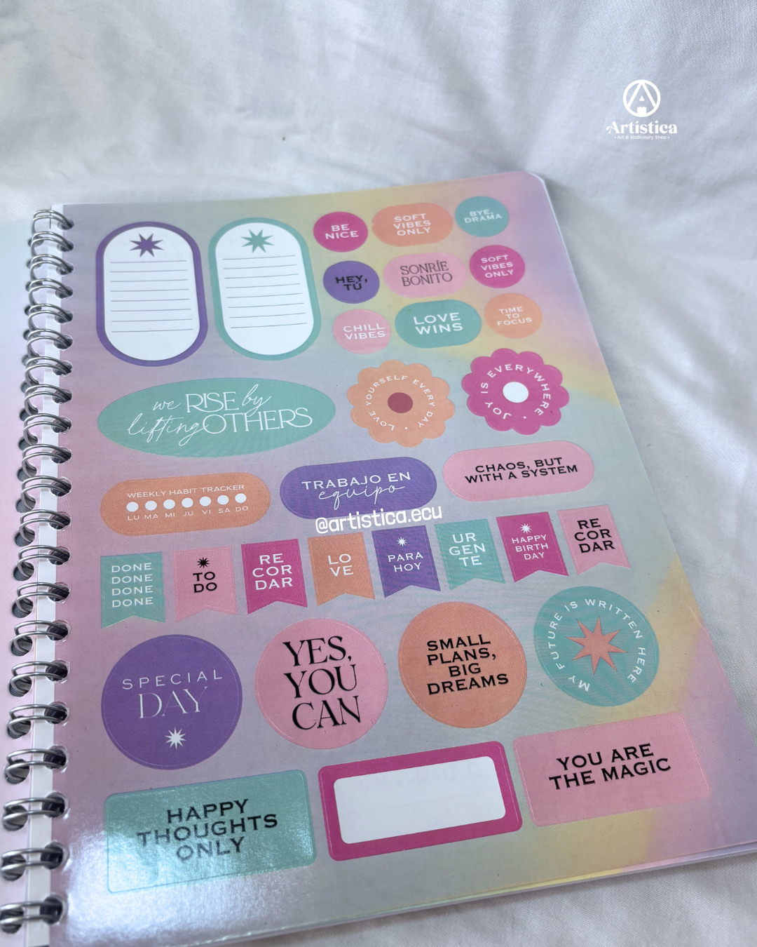 Cuaderno pasta flexible cuadros Kiut