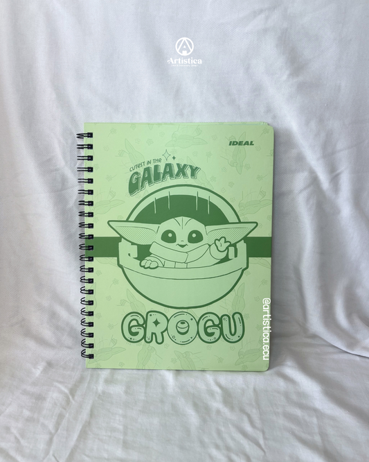 Cuaderno pasta dura cuadros Grogu