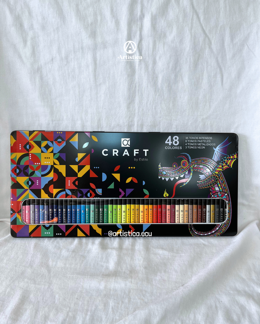 48 Colores Craft caja metalica