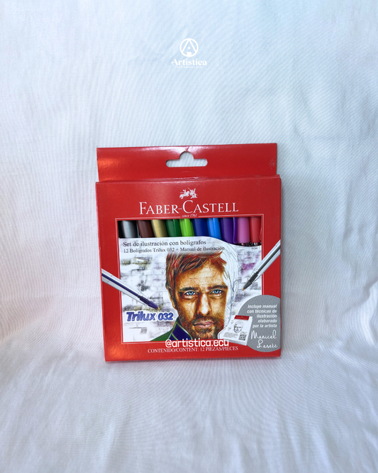 12 Bolígrafos Faber Castell