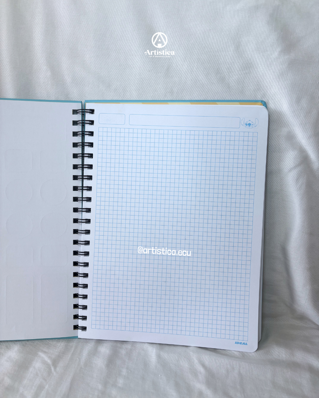 Cuaderno pasta dura cuadros Stitch