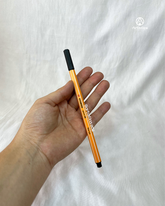 Marcador negro Stabilo point 88