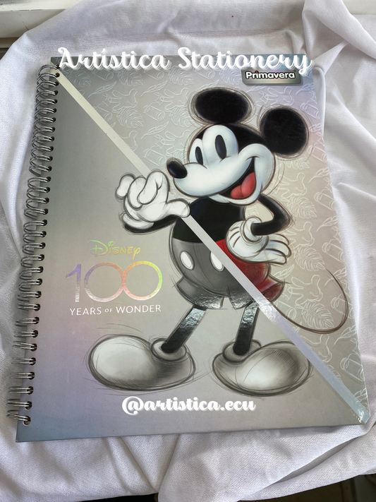 Cuaderno pasta dura a cuadros edicion Disney
