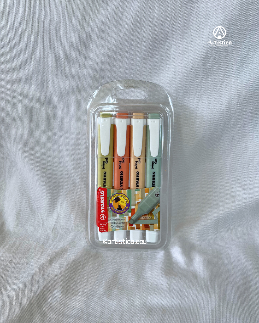 4 Resaltadores Nature Color Stabilo Swing Cool