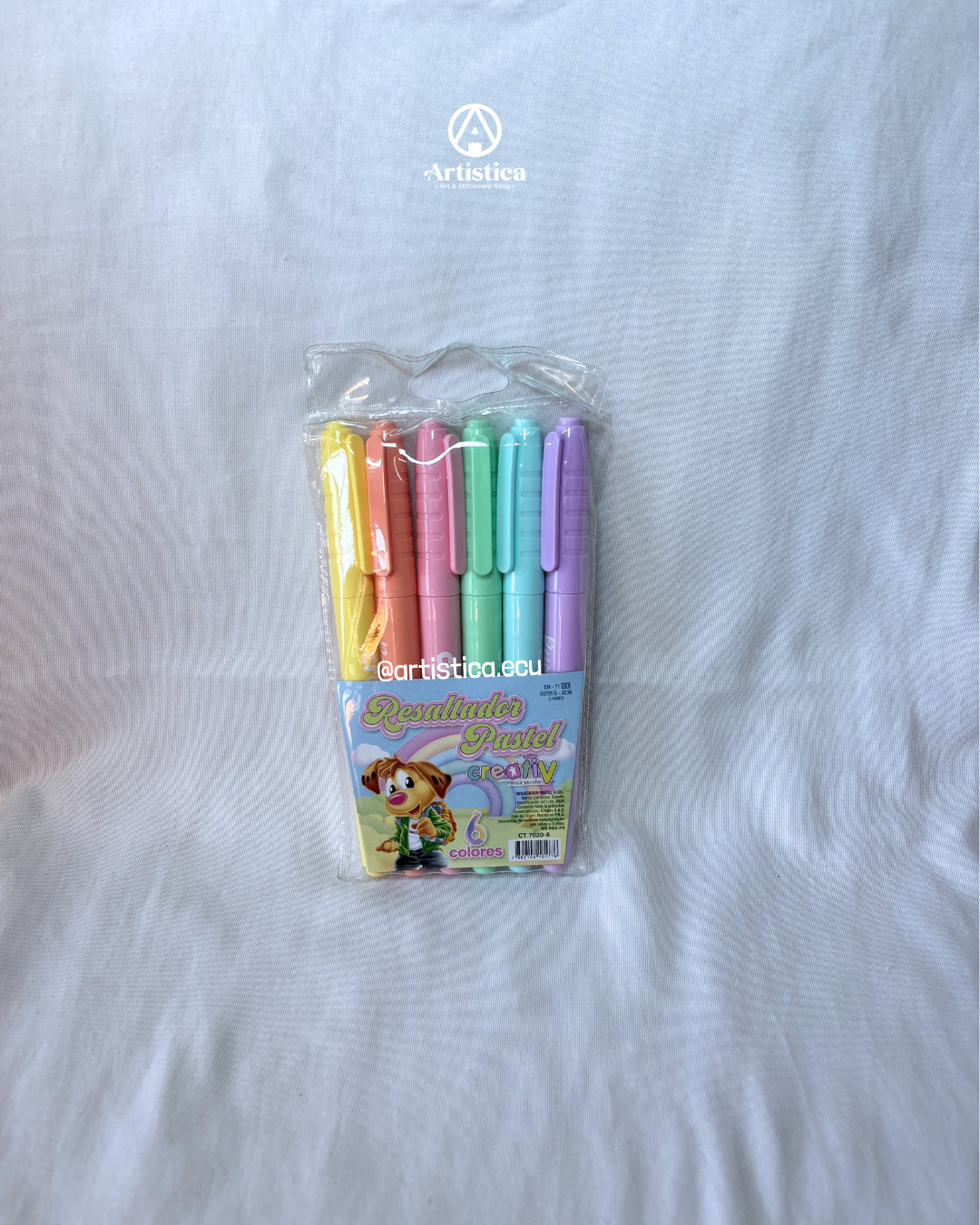 6 Resaltadores tonos pastel Creativ