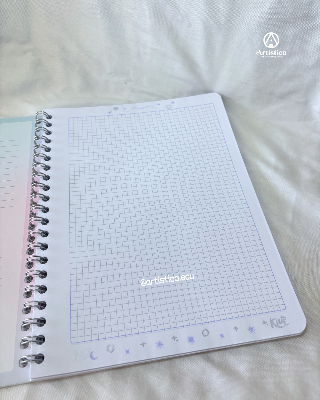 Cuaderno pasta flexible cuadros Kiut