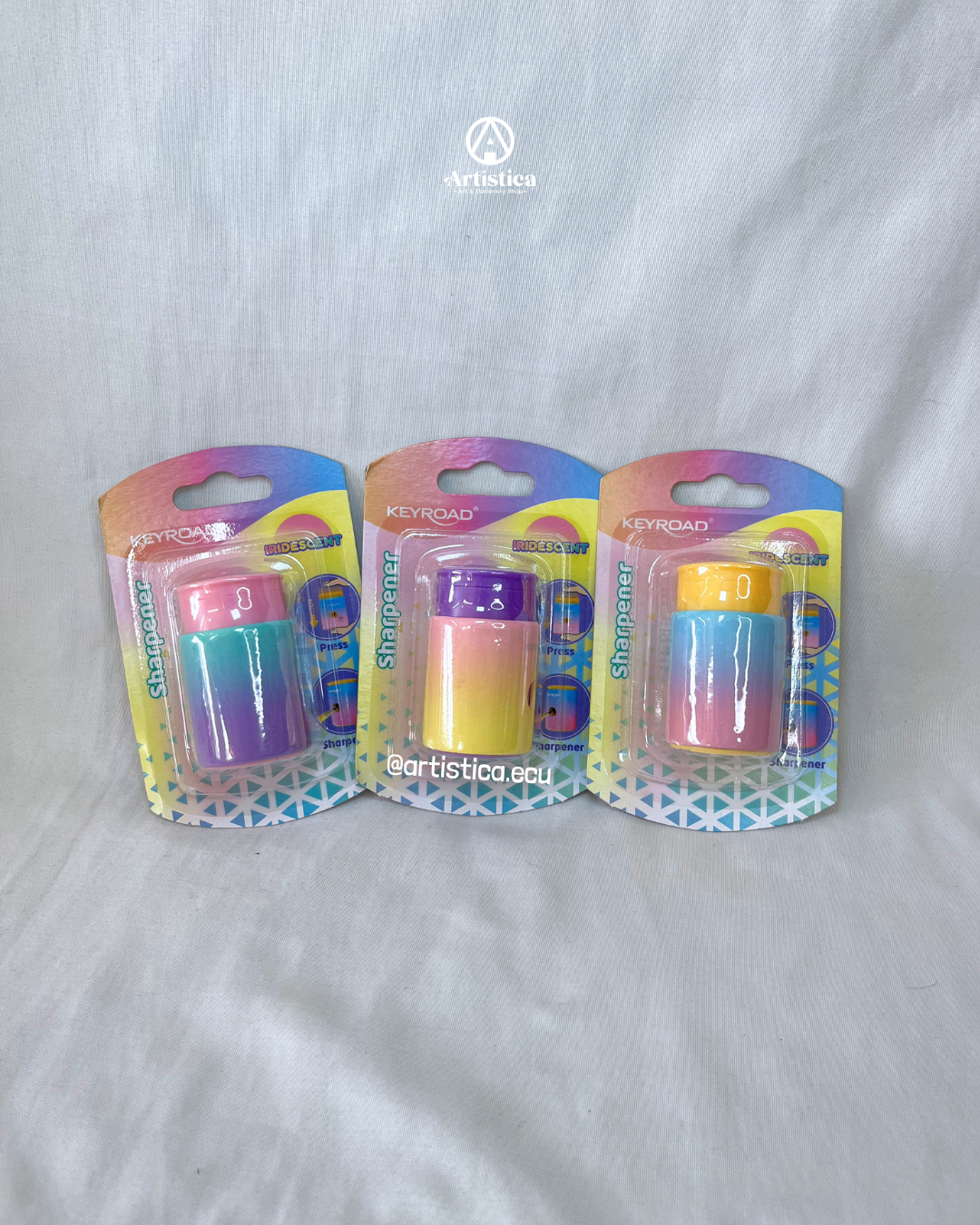 Sacapuntas 1 servicio iridiscente Keyroad