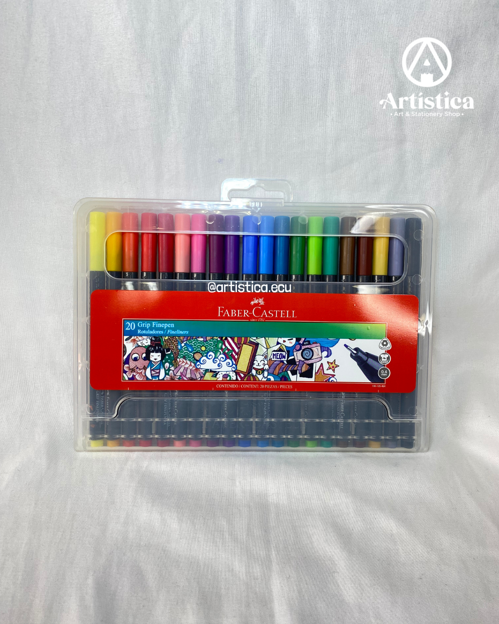 20 Marcadores punta fina Faber Castell