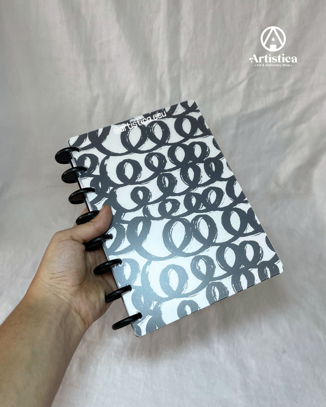 Libreta a líneas con sistema de discos