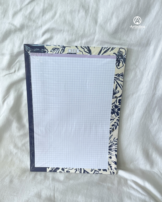 Hojas a cuadros con bordes decorados Chic