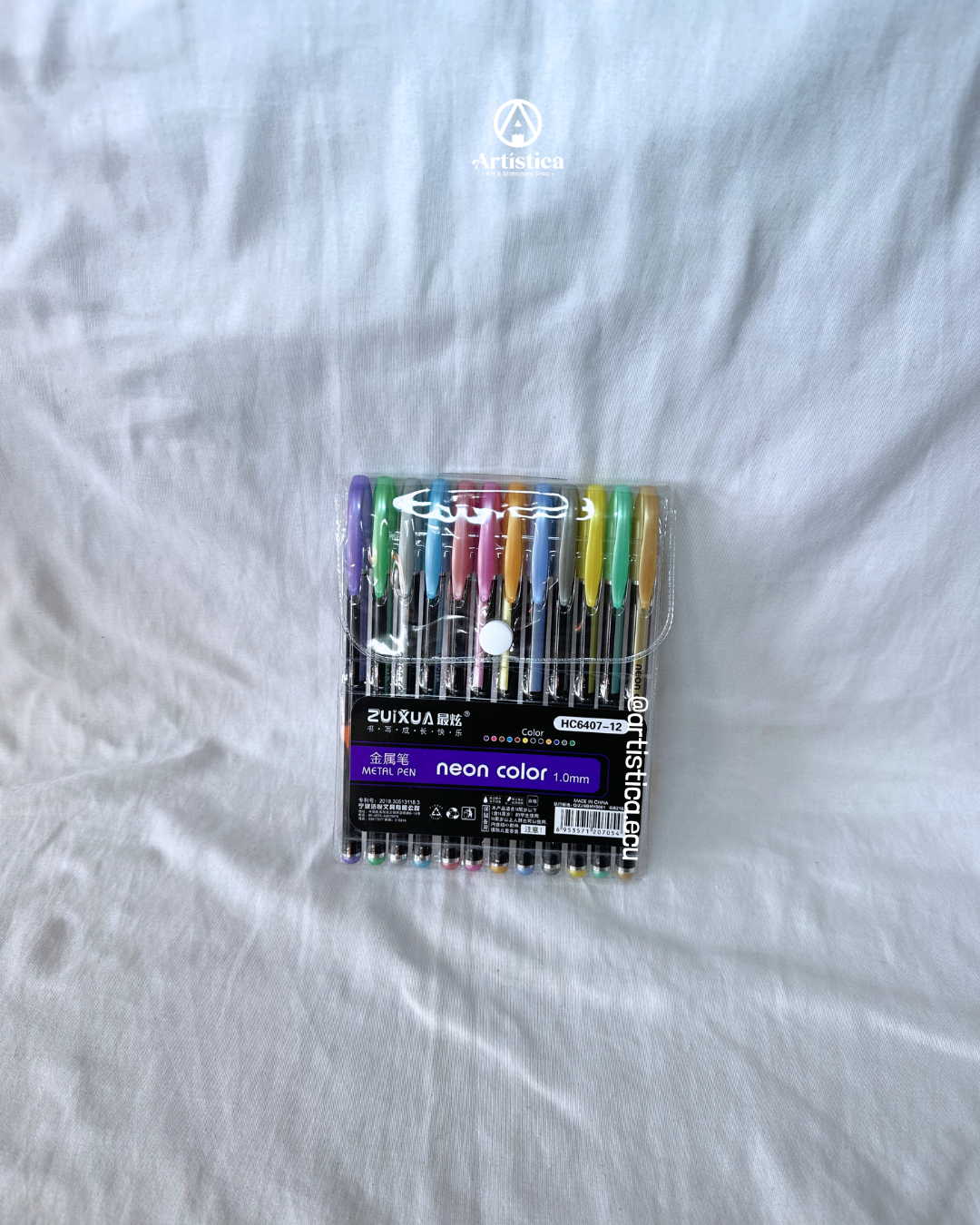 12 Bolígrafos metálicos