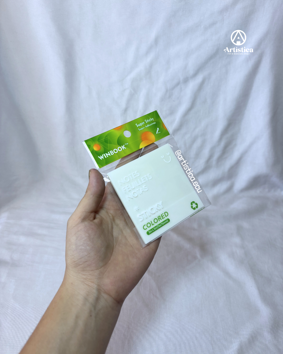 50 Notitas adhesivas transparentes blanca