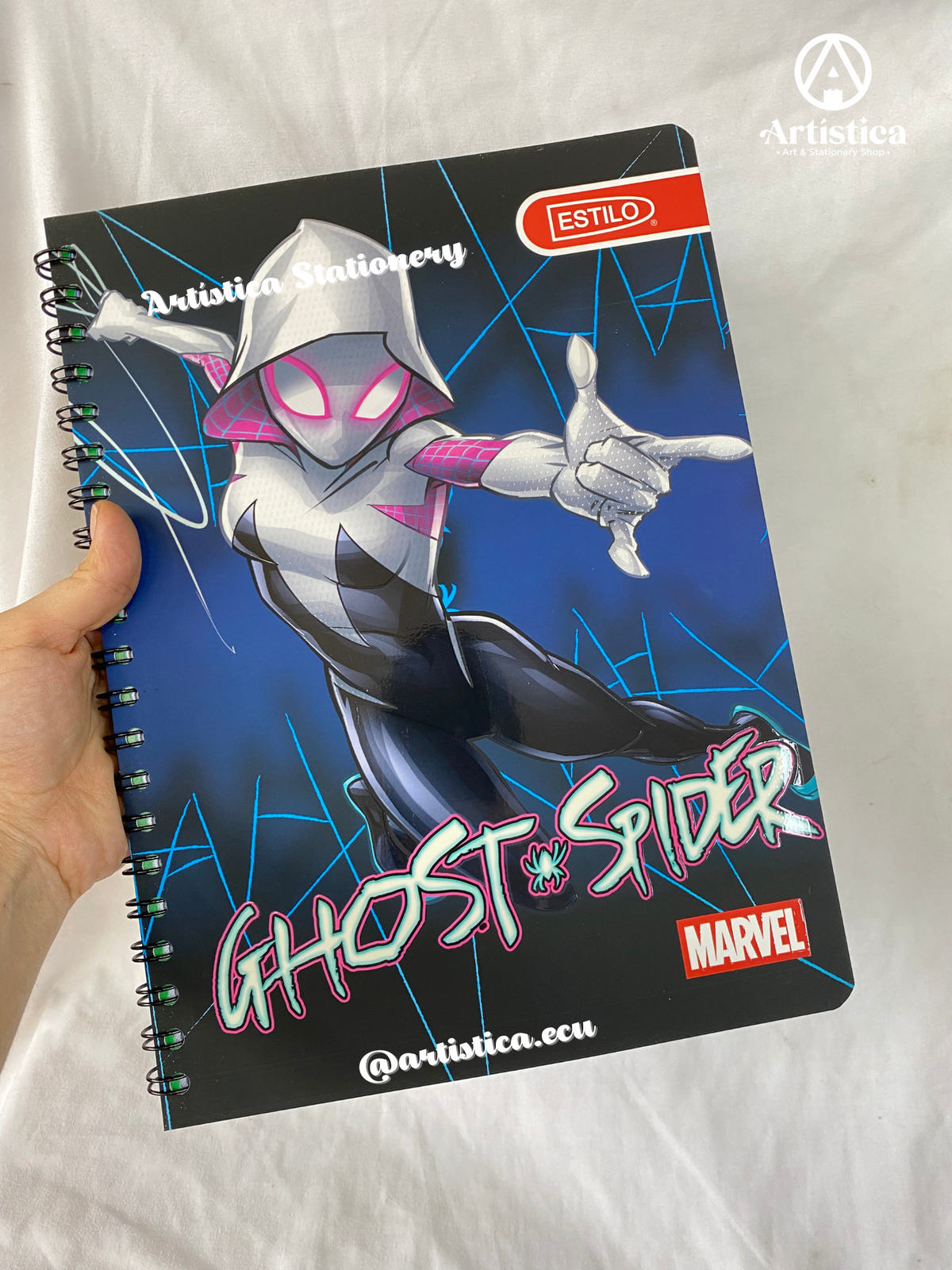 Cuaderno cuadros pasta flexible Spiderman