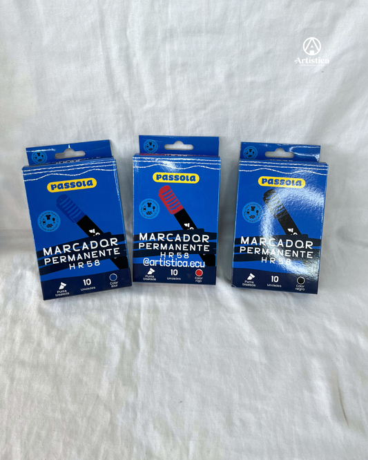 Caja x10 marcador permanente Passola