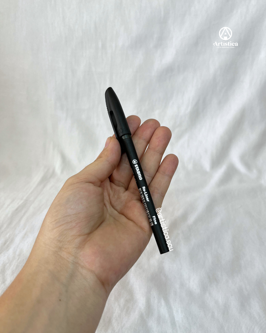Bolígrafo negro reliner Stabilo