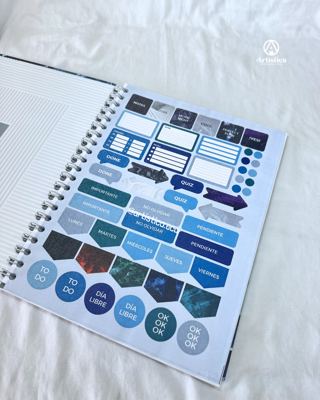 Cuaderno pasta dura académico cuadros