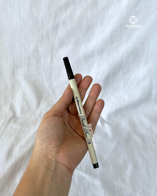 Marcador punta pincel negro