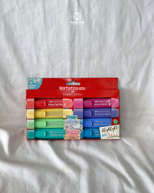 8 Resaltadores tonos pasteles Faber Castell