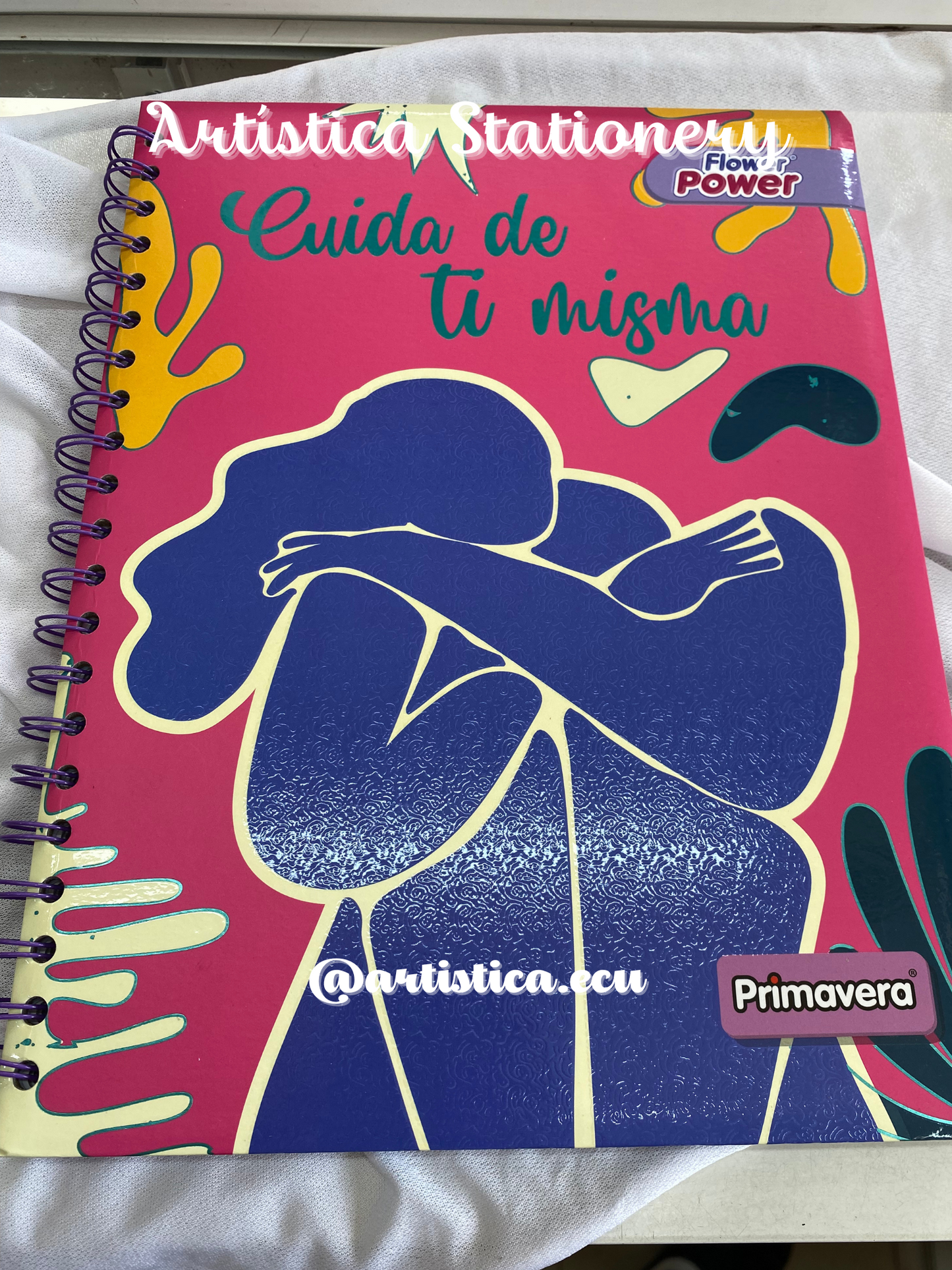 Cuaderno pasta dura a cuadros edicion Flowers