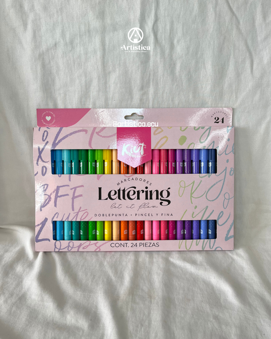 24 Marcadores Doble Punta Kiut