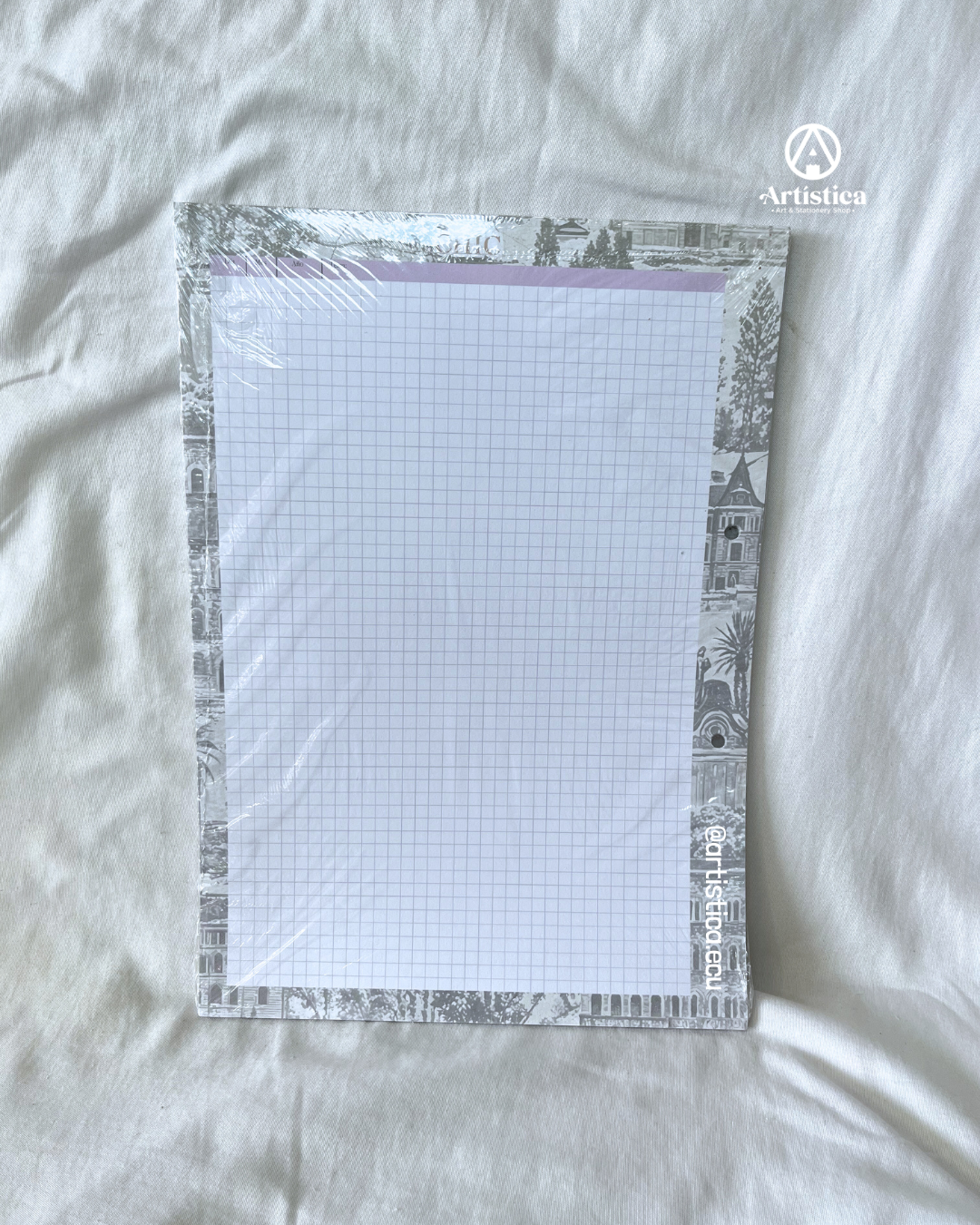 Hojas a cuadros con bordes decorados Chic