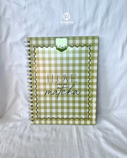 Cuaderno pasta dura cuadros bordes decorados