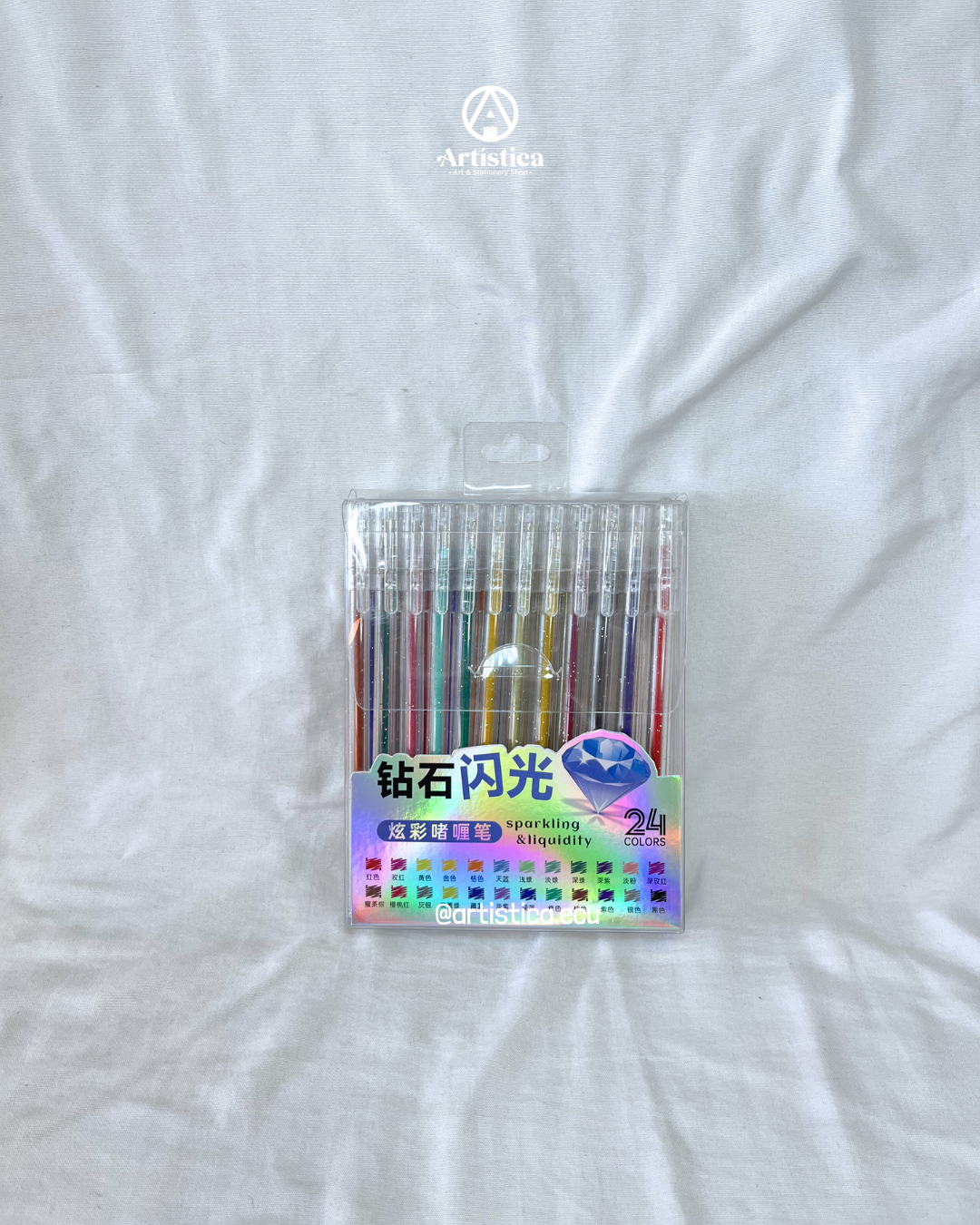 24 Bolígrafos escarchados