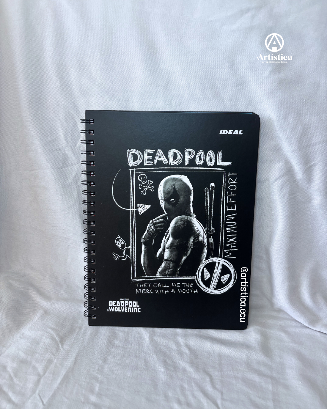 Cuaderno pasta dura cuadros Deadpool