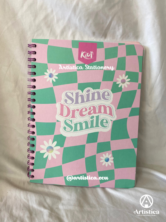 Cuaderno pasta flexible 100 hojas a cuadros