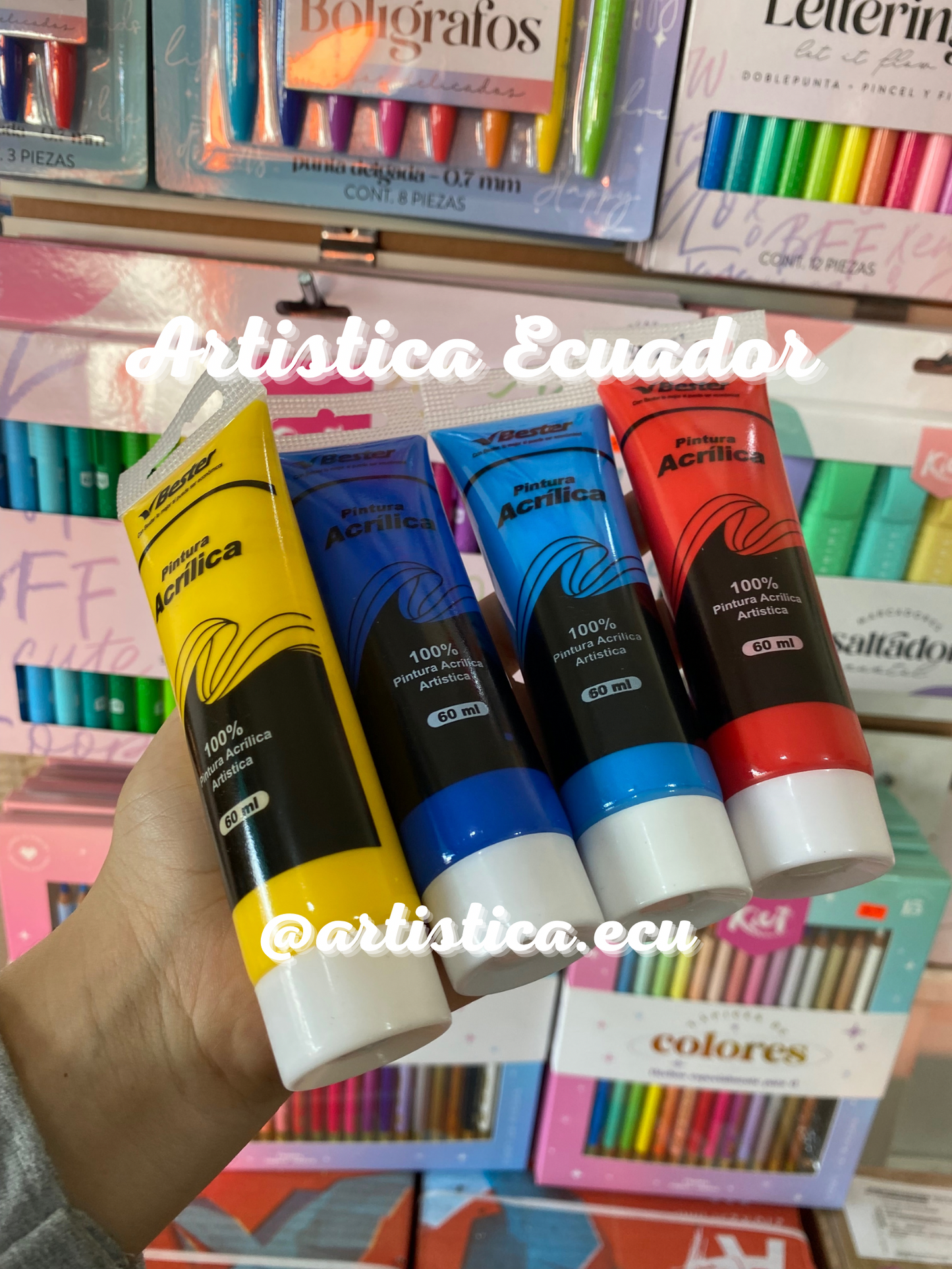 Pinturas acrilicas por unidad bester 60ml