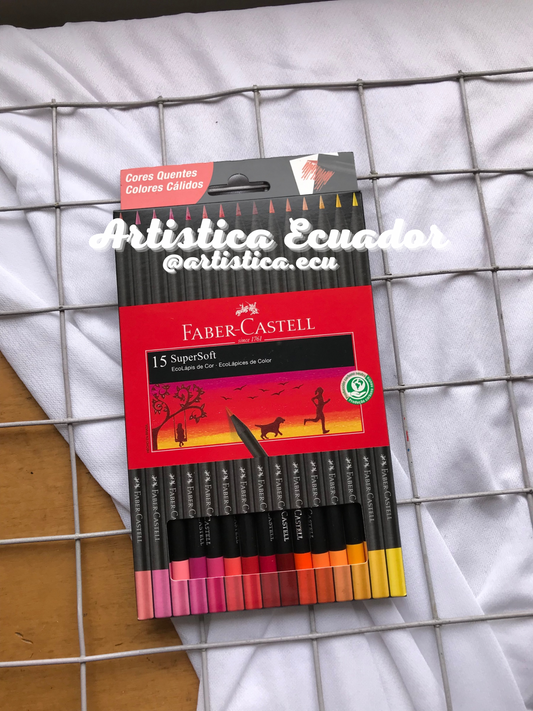 15 Colores Super soft tonos calidos Faber Castell