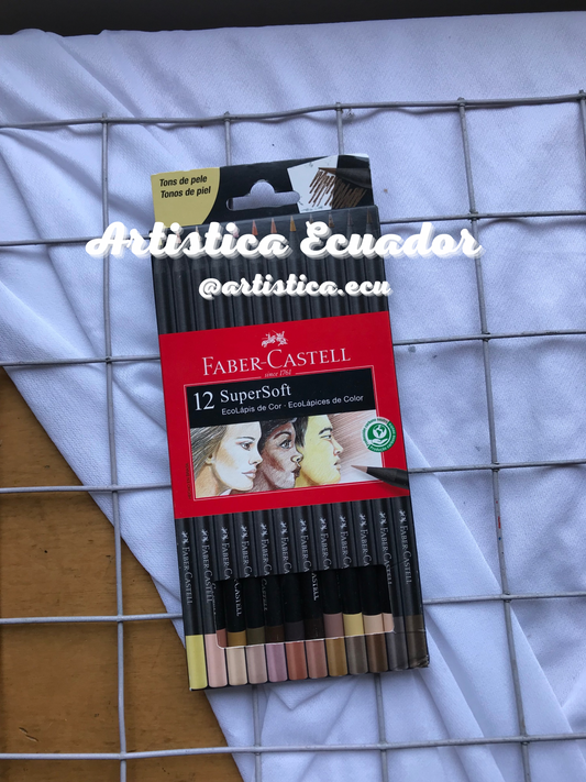 12 Colores Super soft tonos pieles Faber Castell