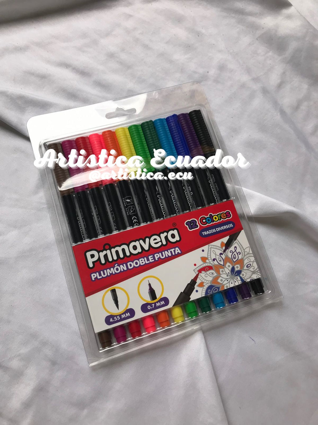 12 Marcadores Doble Punta Primavera