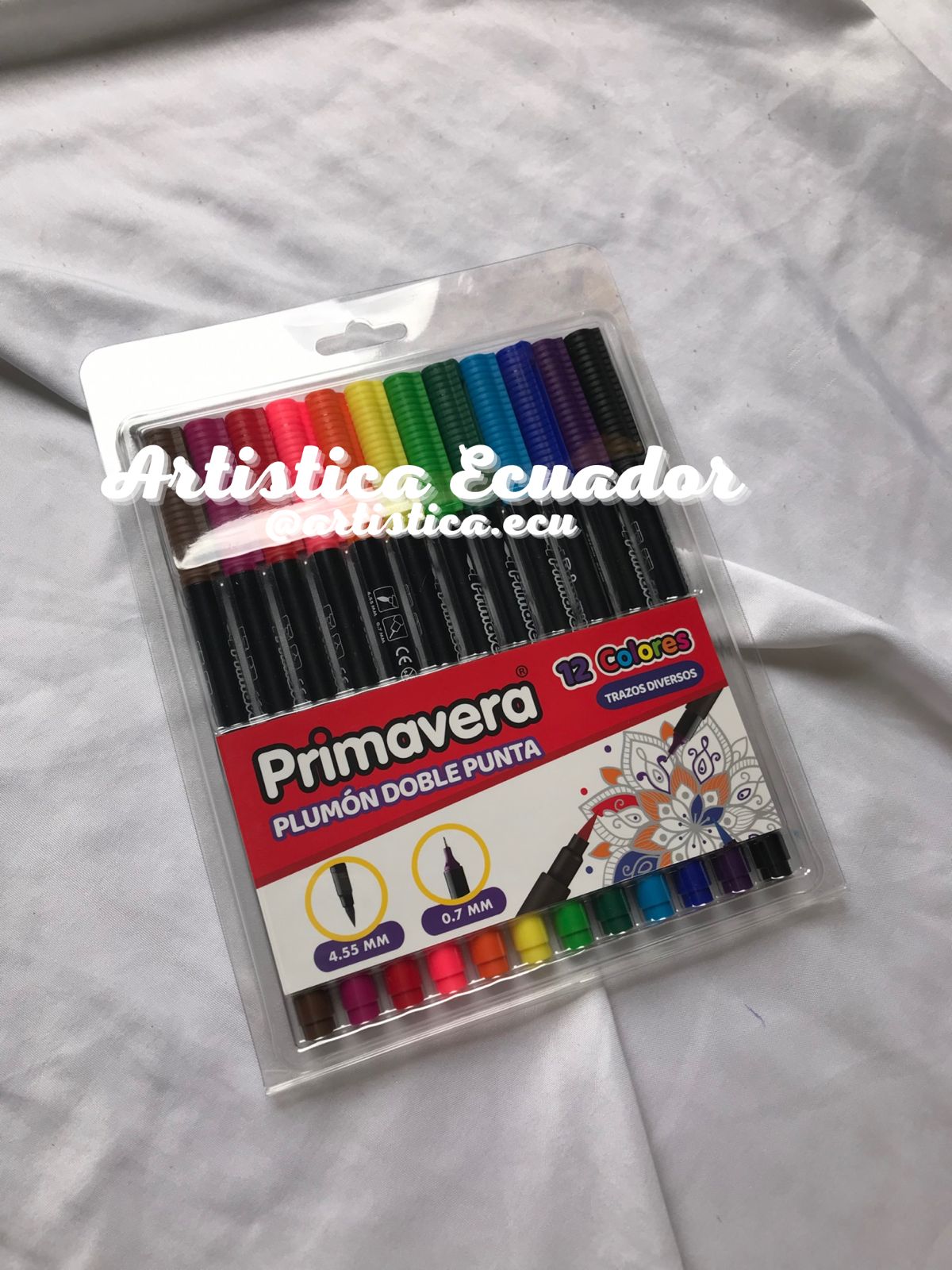 12 Marcadores Doble Punta Primavera