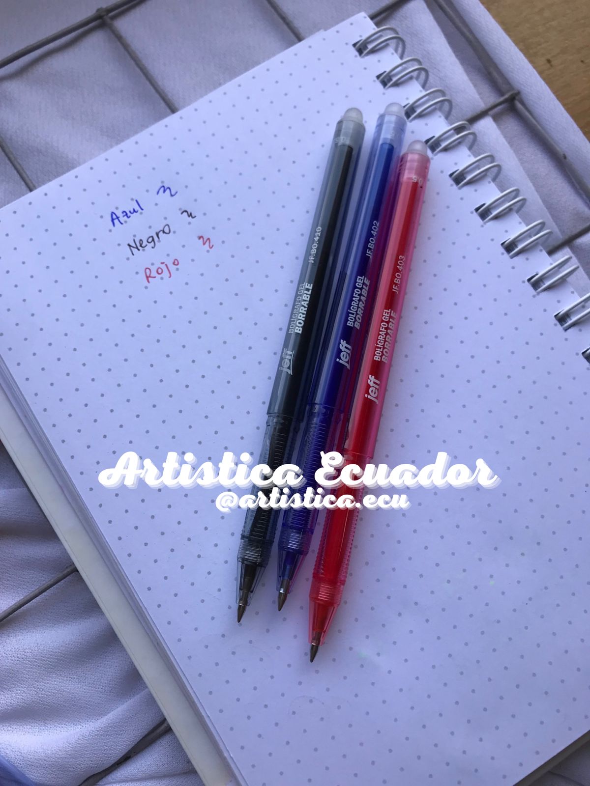 Bolígrafos Borrables por unidad – Artistica