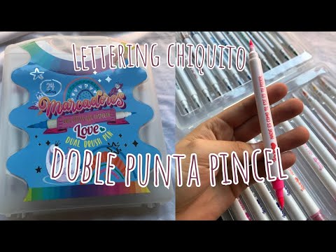 24 Marcadores doble punta pincel Love